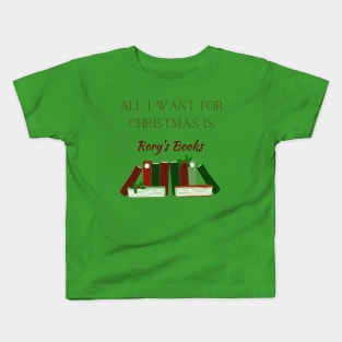 All I Want for Christmas is Rory's Books-Dark Kids T-Shirt